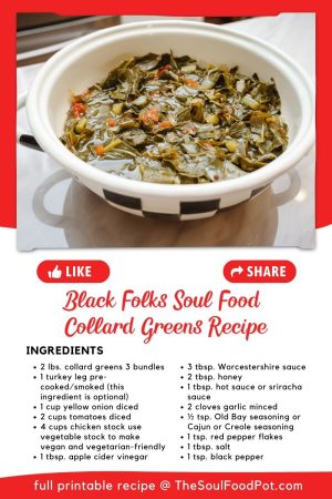 Black Folks Soul Food Collard Greens Recipe - The Soul Food Pot