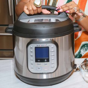 Close the Instant Pot lid (make sure the valve is up – in the position for sealing) and pressure cook on high for 15 minutes.