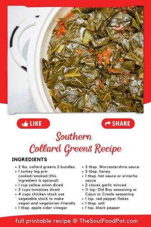 Southern Collard Greens Recipe - The Soul Food Pot