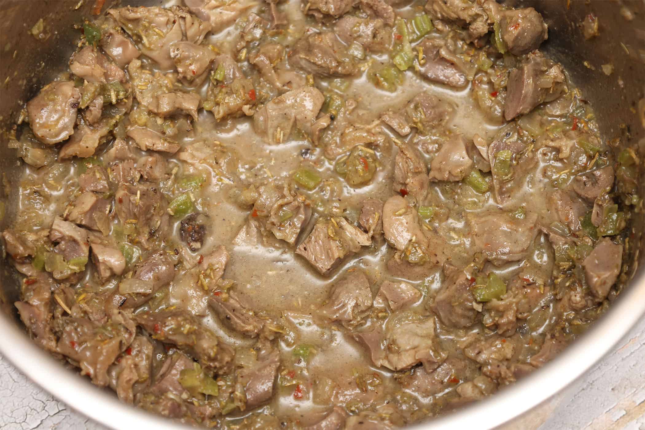 Southern Cornbread Dressing With Gizzards The Soul Food Pot