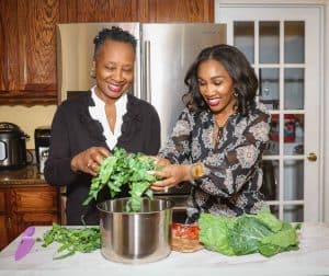 Preparation for cooking collard greens