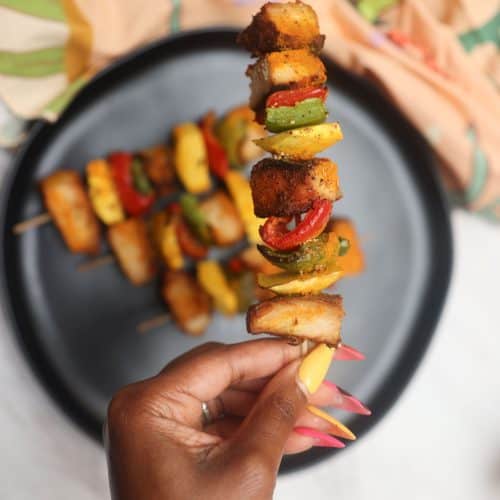 Sweet and spicy curry chicken kabobs