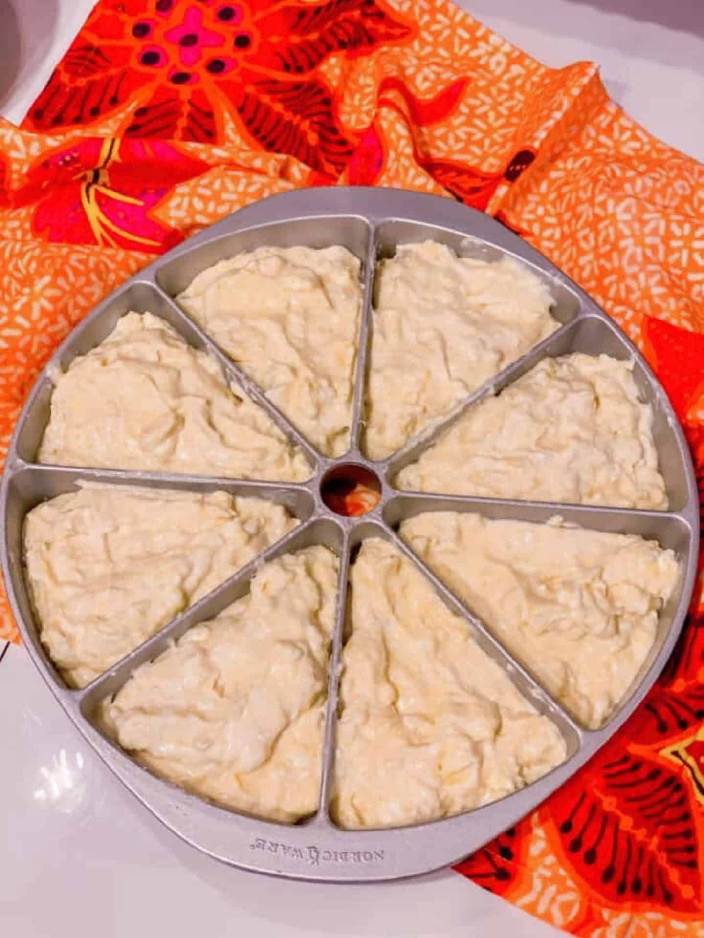 Using a cake pan or muffin tin