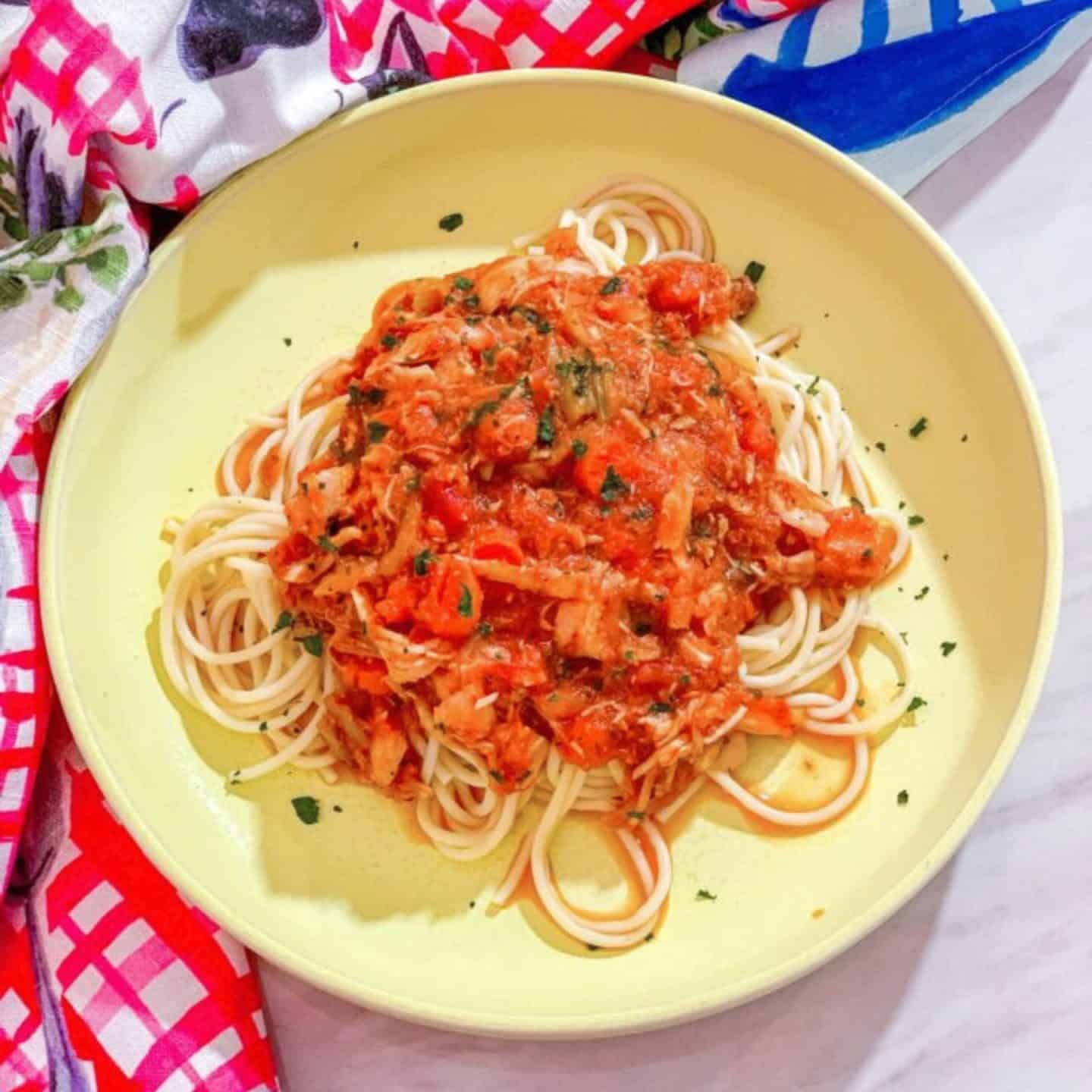 Instant Pot Soul Food Chicken Spaghetti With Tomato Sauce