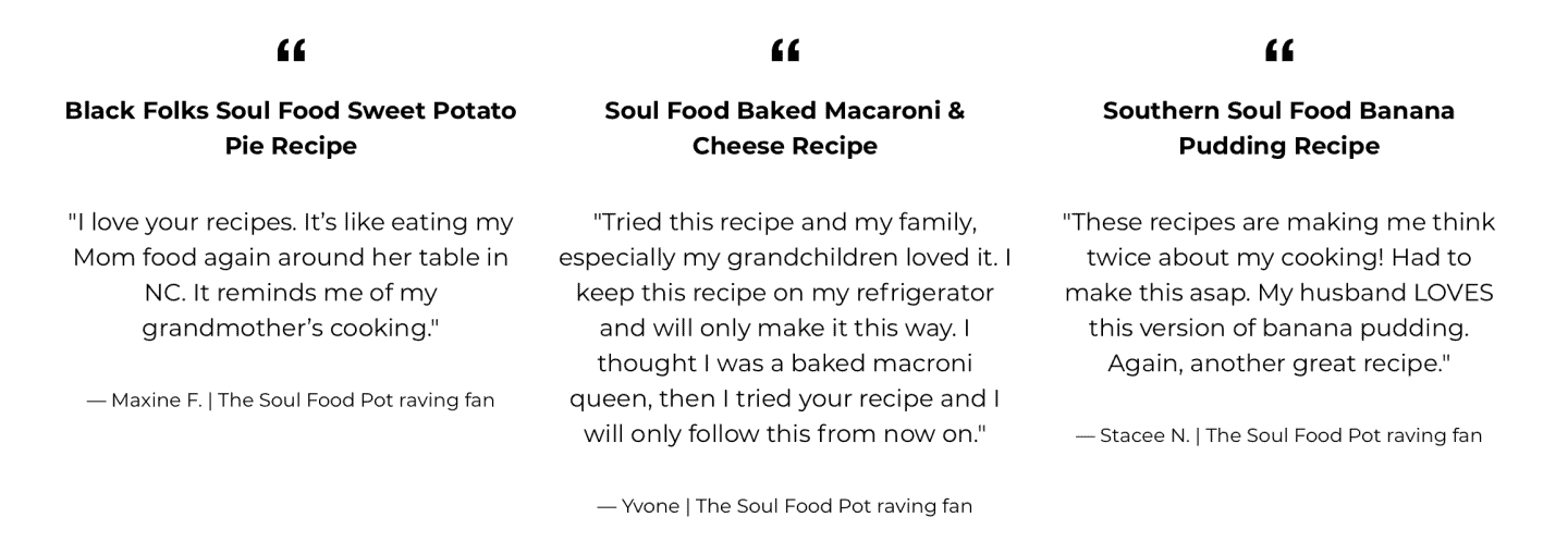 The Soul Food Pot Reader Testimonials