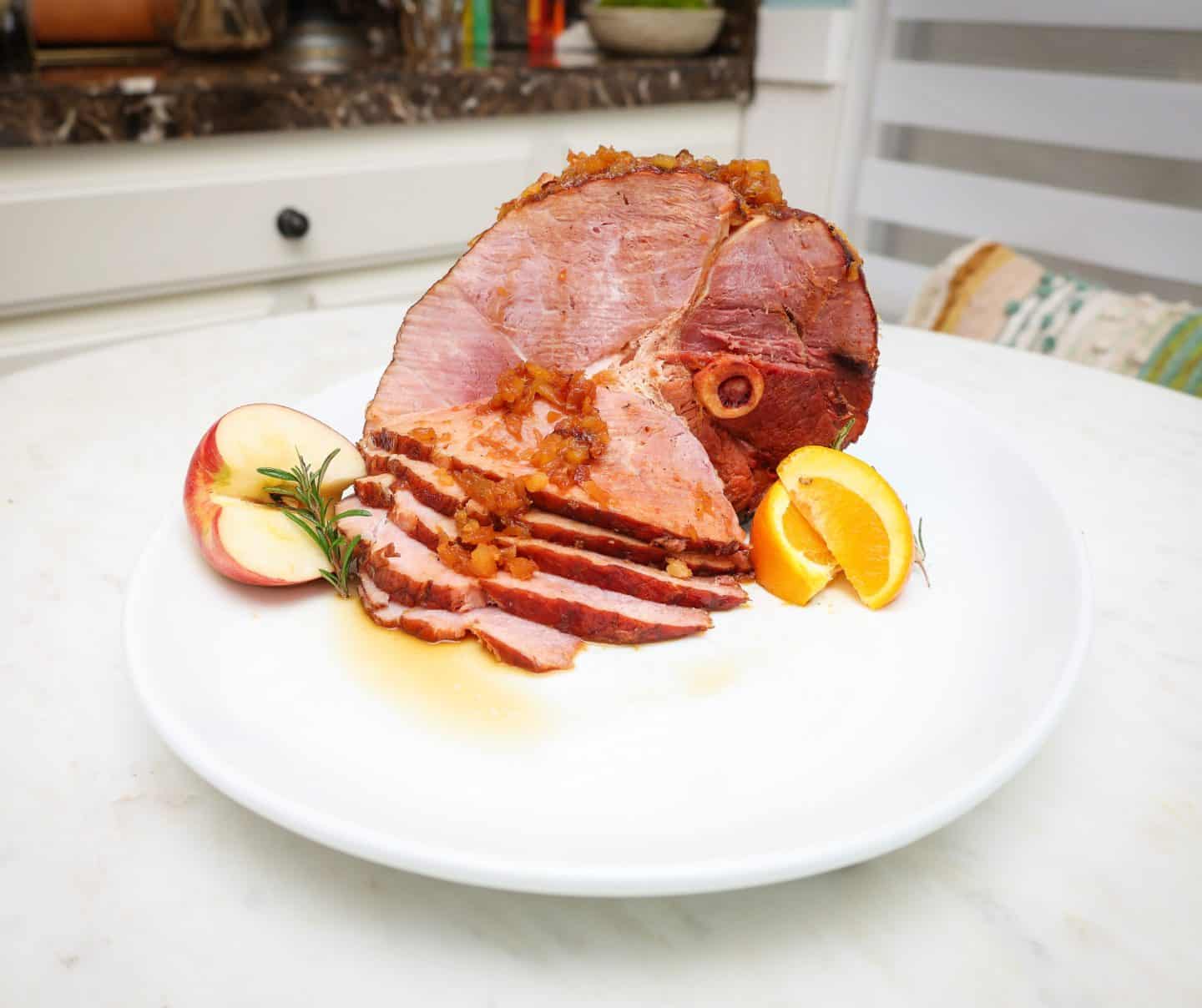 Easy pineapple-glazed ham