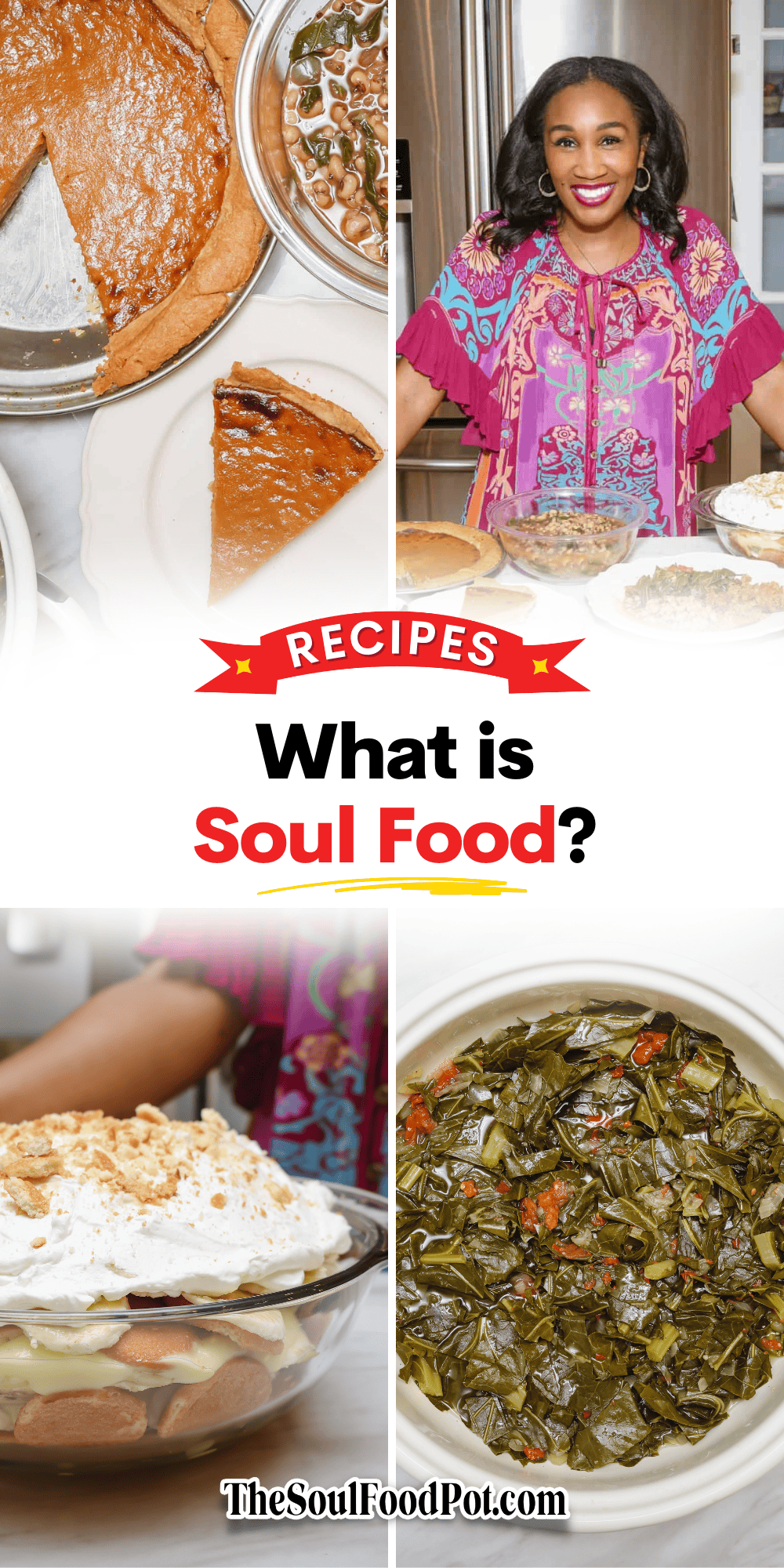 What is considered soul food? What is soul food? A visual guide to African American cuisine featuring sweet potato pie, collard greens, banana pudding, and classic soul food plates, cooked and curated by The Soul Food Pot®.