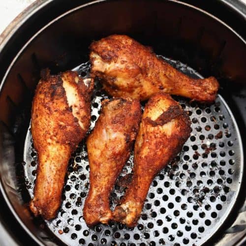 Chicken drumsticks cooked in the air fryer, representing The Soul Food Pot Air Fryer Recipes