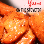 Black Folks Soul Food Candied Yams on the Stove