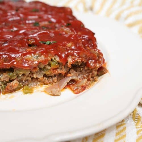 Close-up cut meatloaf