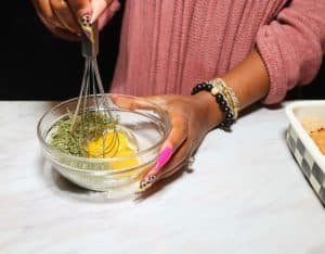 Egg mixture for dressing