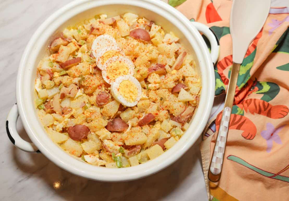 Finished Southern soul food potato salad