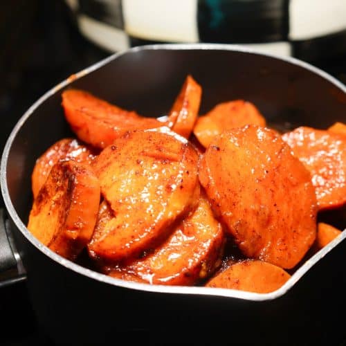 Finished stovetop candied yams