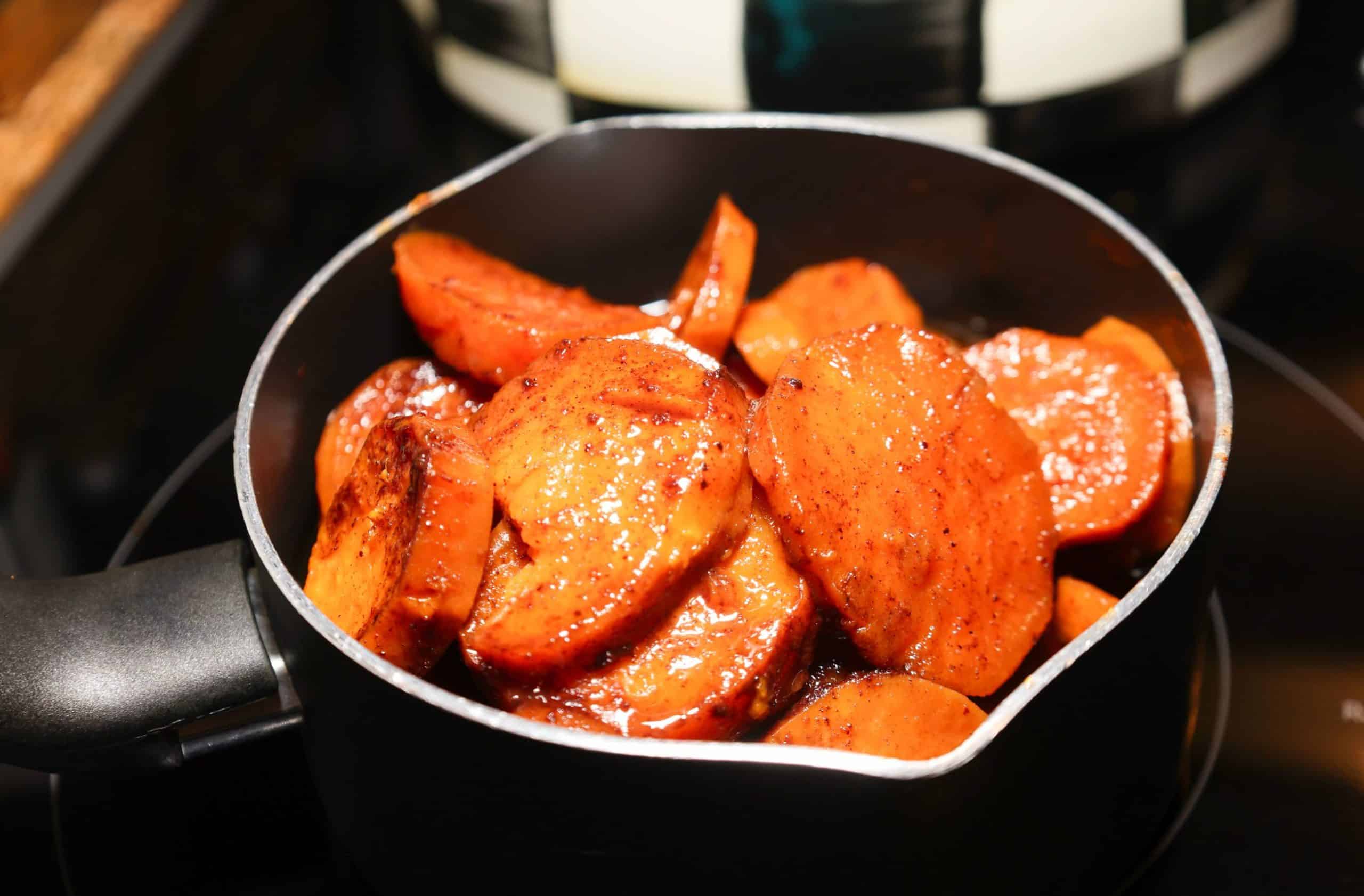 Finished stovetop candied yams