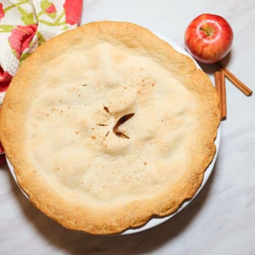 Finished whole apple pie