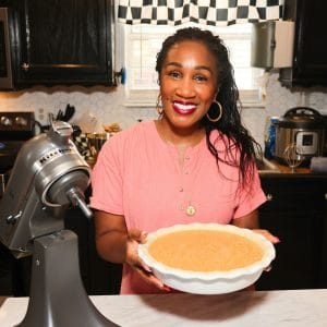 Pour the filling into the pie crust