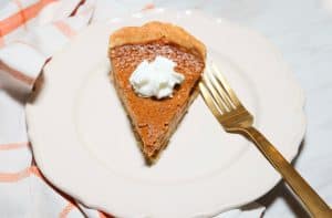 Serve the finished sweet potato pie