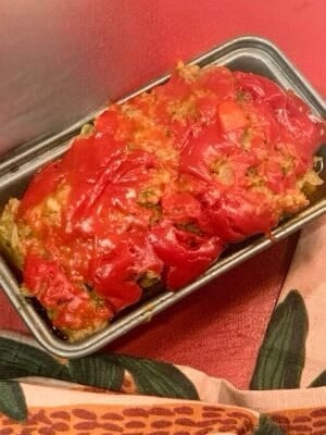 Baked glazed meatloaf