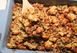 What should finished cornbread dressing look like?